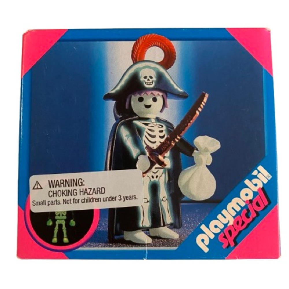 Playmobil Special 4603 Pirate Ghost Skeleton Glows 2002 Geobra NEW in Sealed Pkg